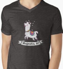 Happy Llama Majestic AF Men's V-Neck T-Shirt