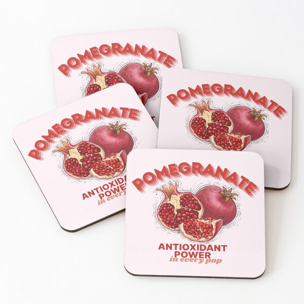 Item preview, Pomegranate Antioxidant Power Retro Fruit Illustration Graphic designed and sold by SilverSeaBKK.