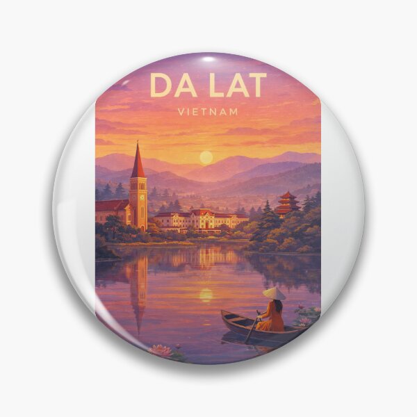 Item preview,  DA LAT Vietnam Sunset Over Xuan Huong Lake and Langbiang Highlands designed and sold by Aryabek.