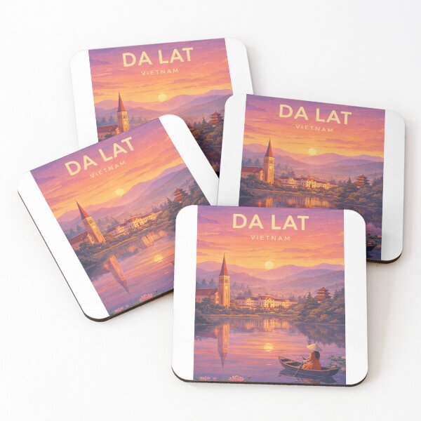 Item preview,  DA LAT Vietnam Sunset Over Xuan Huong Lake and Langbiang Highlands designed and sold by Aryabek.