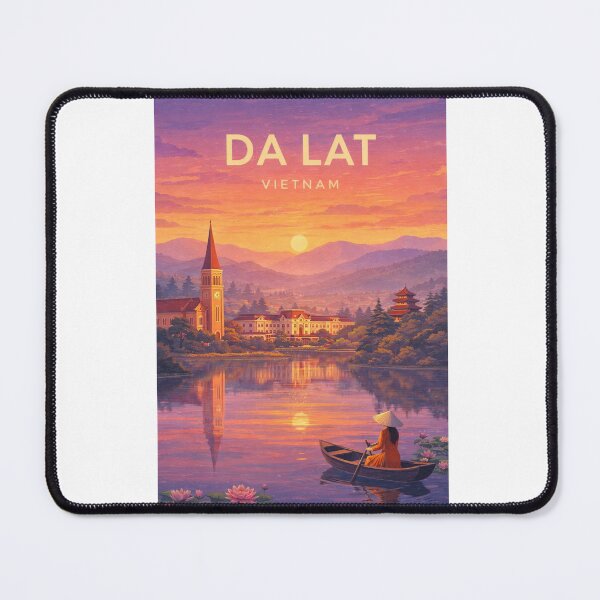 Item preview, DA LAT Vietnam Sunset Over Xuan Huong Lake and Langbiang Highlands designed and sold by Aryabek.