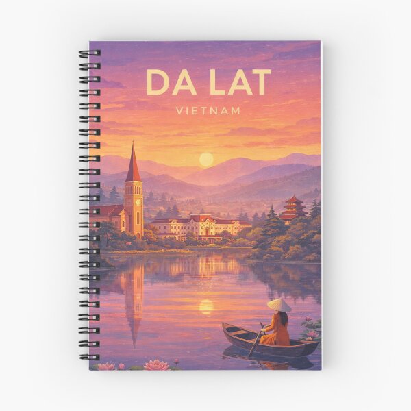 Item preview,  DA LAT Vietnam Sunset Over Xuan Huong Lake and Langbiang Highlands designed and sold by Aryabek.