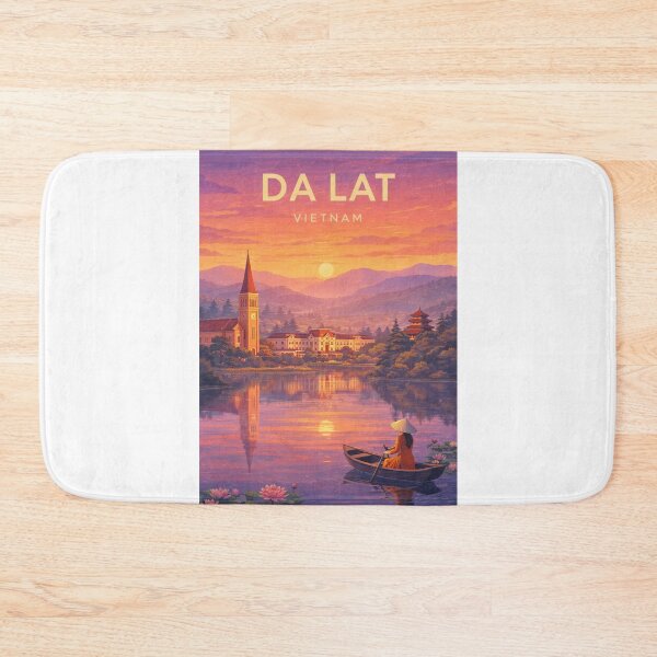 Item preview,  DA LAT Vietnam Sunset Over Xuan Huong Lake and Langbiang Highlands designed and sold by Aryabek.