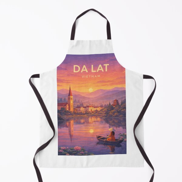 Item preview, DA LAT Vietnam Sunset Over Xuan Huong Lake and Langbiang Highlands designed and sold by Aryabek.