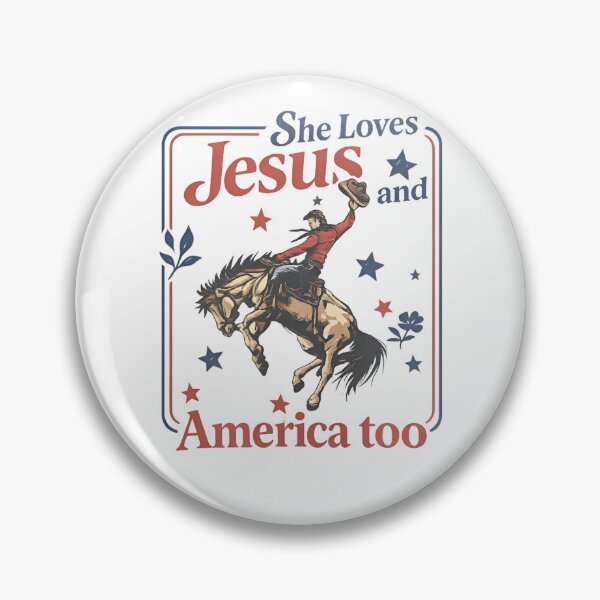 Item preview, She Loves Jesus And America Too Cowboy Western designed and sold by MillieRhodes.