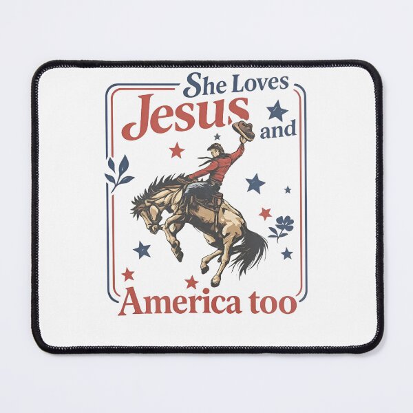 Item preview, She Loves Jesus And America Too Cowboy Western designed and sold by MillieRhodes.