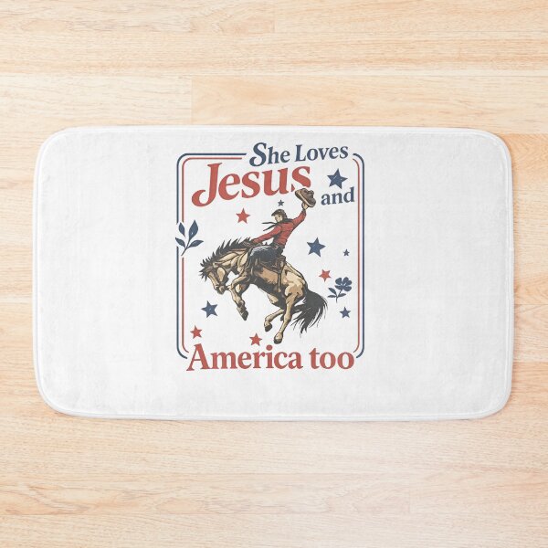 Item preview, She Loves Jesus And America Too Cowboy Western designed and sold by MillieRhodes.