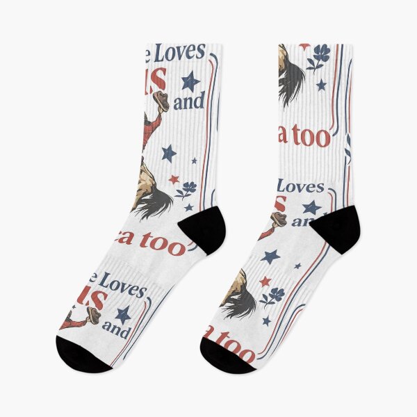 Item preview, She Loves Jesus And America Too Cowboy Western designed and sold by MillieRhodes.