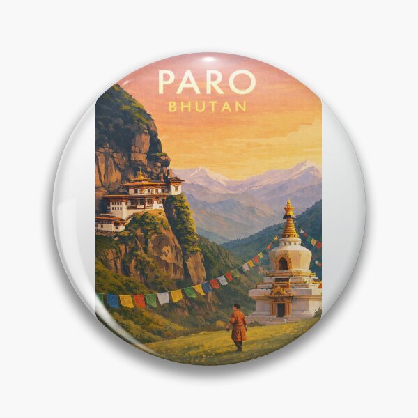 Item preview,  Paro Bhutan Tiger's Nest Valley and Himalayan Mountain Landscape designed and sold by Aryabek.