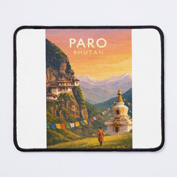 Item preview,  Paro Bhutan Tiger's Nest Valley and Himalayan Mountain Landscape designed and sold by Aryabek.