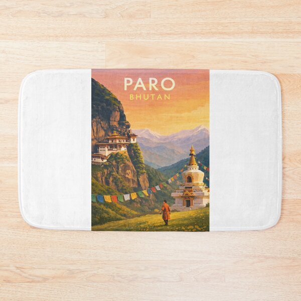 Item preview,  Paro Bhutan Tiger's Nest Valley and Himalayan Mountain Landscape designed and sold by Aryabek.