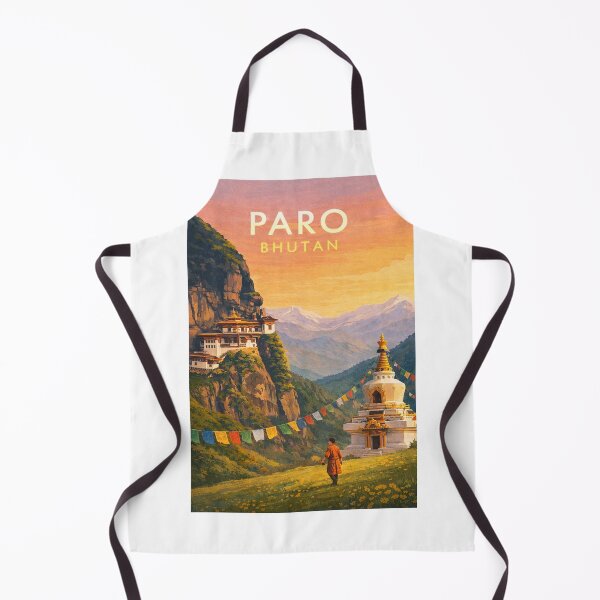 Item preview,  Paro Bhutan Tiger's Nest Valley and Himalayan Mountain Landscape designed and sold by Aryabek.