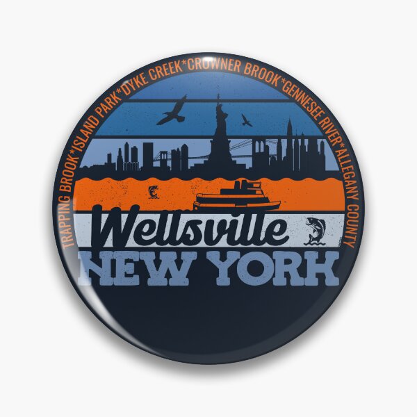 Item preview, Wellsville New York Sunset Retro Vintage Local Pride Logo designed and sold by CRHPOD20.
