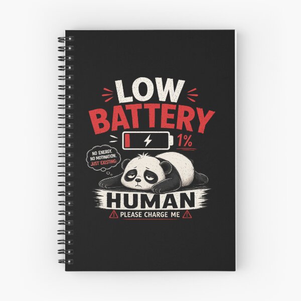 Item preview, Low Battery Human Funny Burnout Quote T-Shirt Meme Design designed and sold by MrDev.