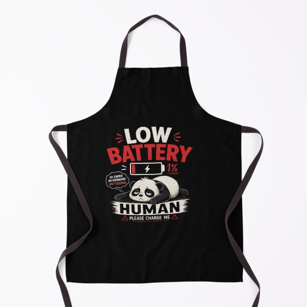 Item preview, Low Battery Human Funny Burnout Quote T-Shirt Meme Design designed and sold by MrDev.