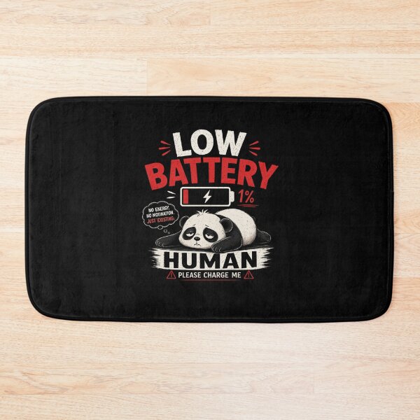 Item preview, Low Battery Human Funny Burnout Quote T-Shirt Meme Design designed and sold by MrDev.