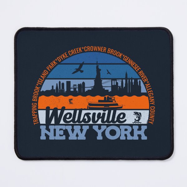 Item preview, Wellsville New York Sunset Retro Vintage Local Pride Logo designed and sold by CRHPOD20.