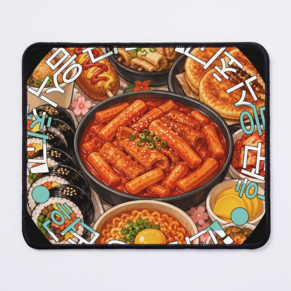 Item preview, Korean Food Love — Circular Art Print designed and sold by Drateyo.