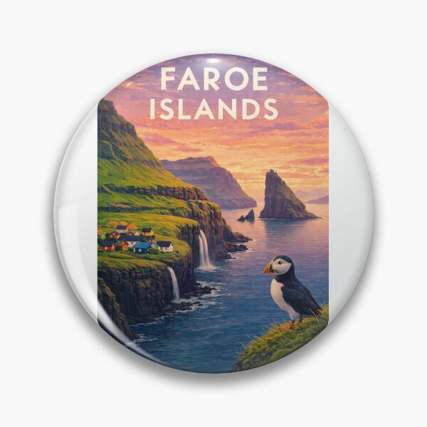 Item preview,  Faroe Islands Cliffs Waterfalls and North Atlantic Coastline designed and sold by Aryabek.