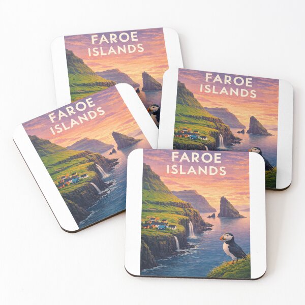 Item preview,  Faroe Islands Cliffs Waterfalls and North Atlantic Coastline designed and sold by Aryabek.