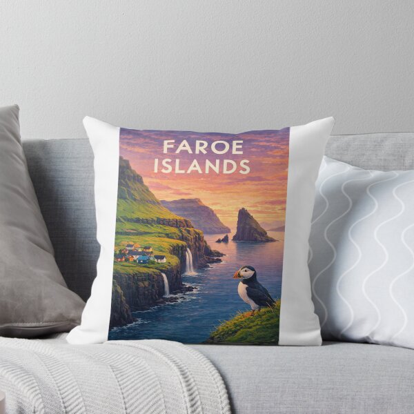 Item preview,  Faroe Islands Cliffs Waterfalls and North Atlantic Coastline designed and sold by Aryabek.