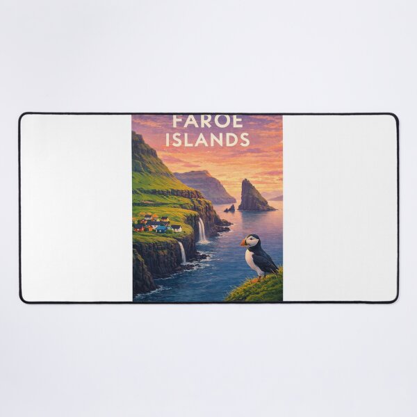 Item preview, Faroe Islands Cliffs Waterfalls and North Atlantic Coastline designed and sold by Aryabek.