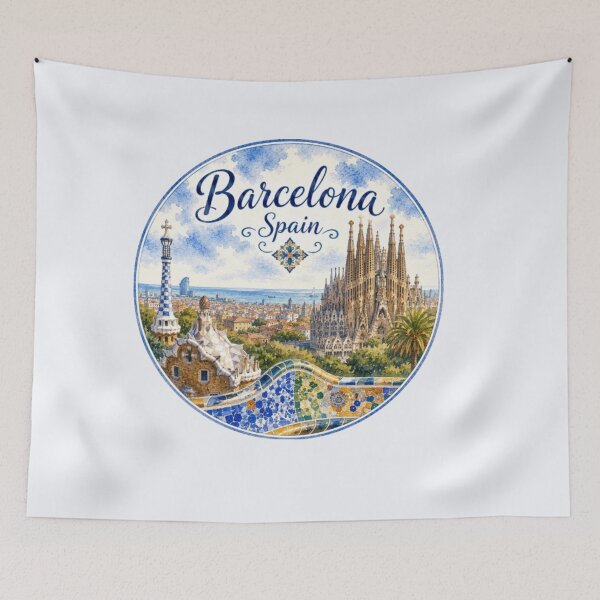 Item preview, Barcelona Spain Sagrada Familia Mediterranean designed and sold by SalterDesigns.