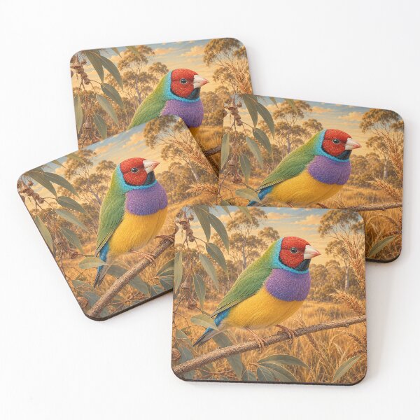 Item preview, Gouldian Finch in Golden Grassland designed and sold by Pixel Junkies Studio.