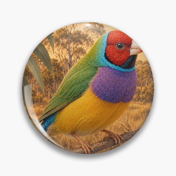 Item preview, Gouldian Finch in Golden Grassland designed and sold by Pixel Junkies Studio.
