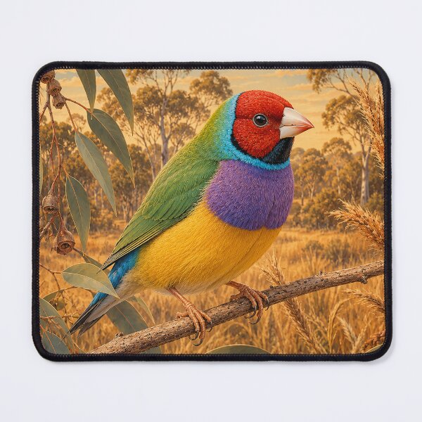 Item preview, Gouldian Finch in Golden Grassland designed and sold by Pixel Junkies Studio.