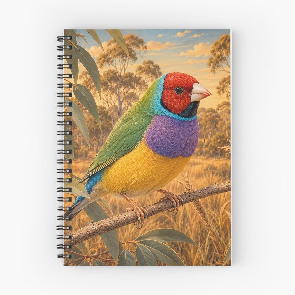 Item preview, Gouldian Finch in Golden Grassland designed and sold by Pixel Junkies Studio.