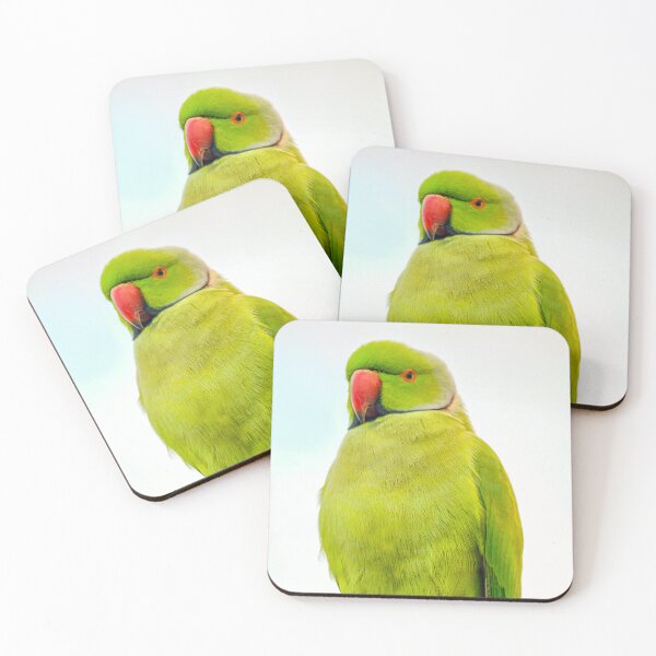 Item preview, Rose-Ringed Parakeet Portrait | Vibrant Ringneck Parrot Exotic Wildlife Bird Art designed and sold by Ross.A.Campbell.