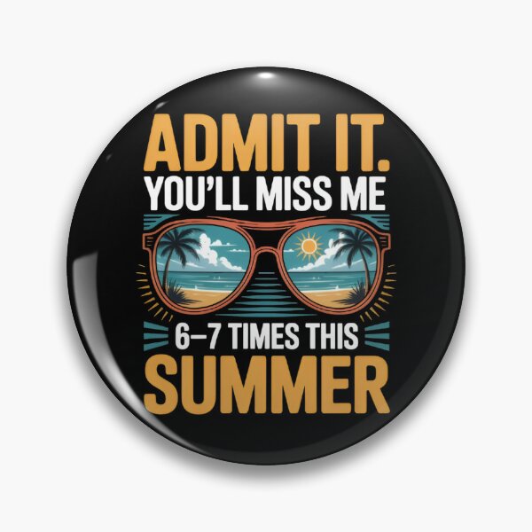 Item preview, Admit It You’ll Miss Me 6 7 This Summer Retro Beach Vacation  designed and sold by Zizo-DR44.
