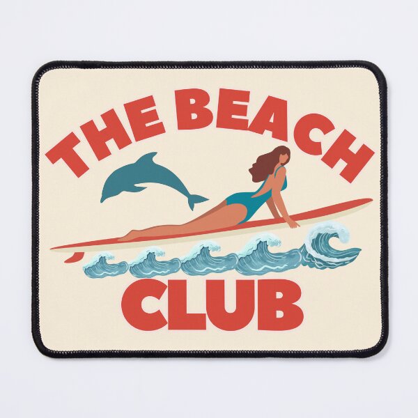 Item preview, The Beach Club Retro Surfer Girl Dolphin Graphic designed and sold by SilverSeaBKK.