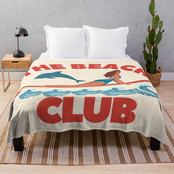 Item preview, The Beach Club Retro Surfer Girl Dolphin Graphic designed and sold by SilverSeaBKK.