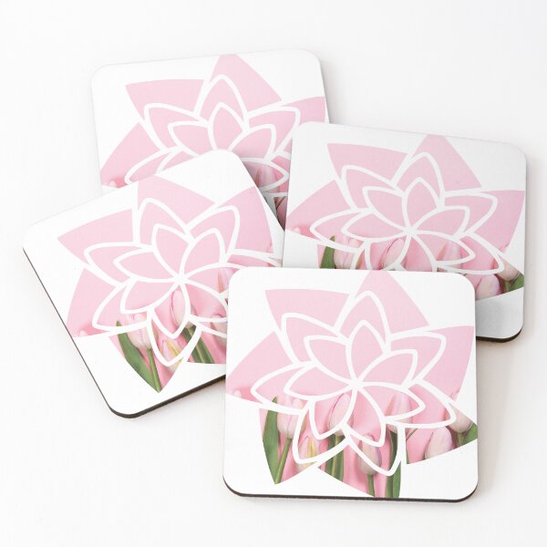Item preview, Geometric Pink Tulip Botanical Floral Art designed and sold by Osmose-Studio ⭐⭐⭐⭐⭐.