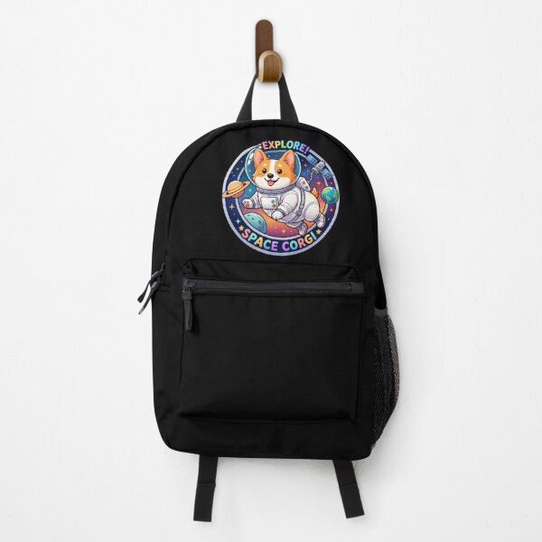 Item preview, Cute Astronaut Dog Floating in Space in black background designed and sold by Nosyla Ink.