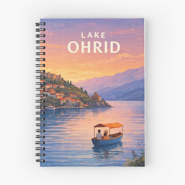 Item preview,  Lake Ohrid Macedonia Lakeside Town and Balkan Mountain Views designed and sold by Aryabek.