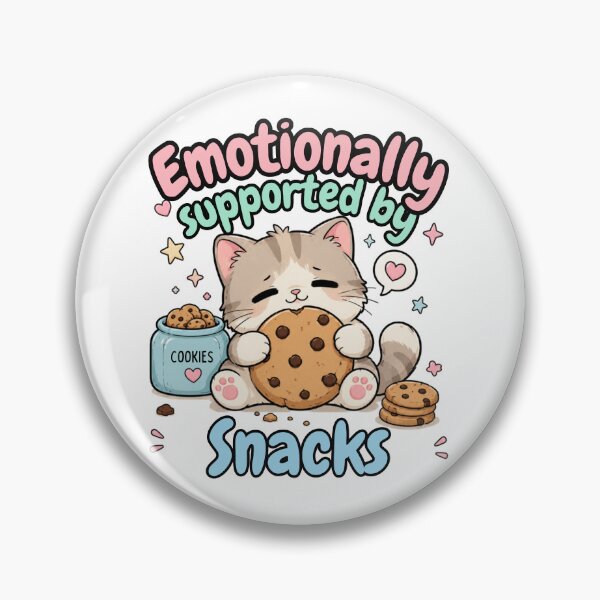 Item preview, Emotionally Supported by Snacks Cute Cookie Cat designed and sold by SeoulInkSoul.