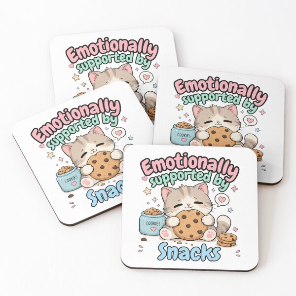Item preview, Emotionally Supported by Snacks Cute Cookie Cat designed and sold by SeoulInkSoul.