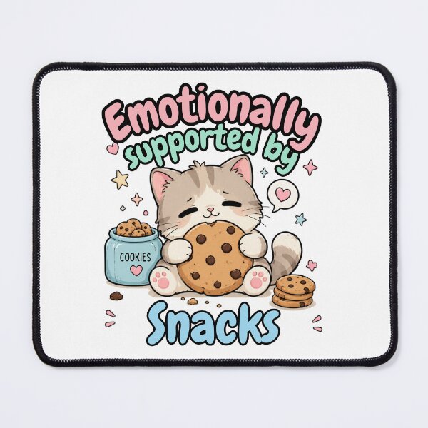 Item preview, Emotionally Supported by Snacks Cute Cookie Cat designed and sold by SeoulInkSoul.