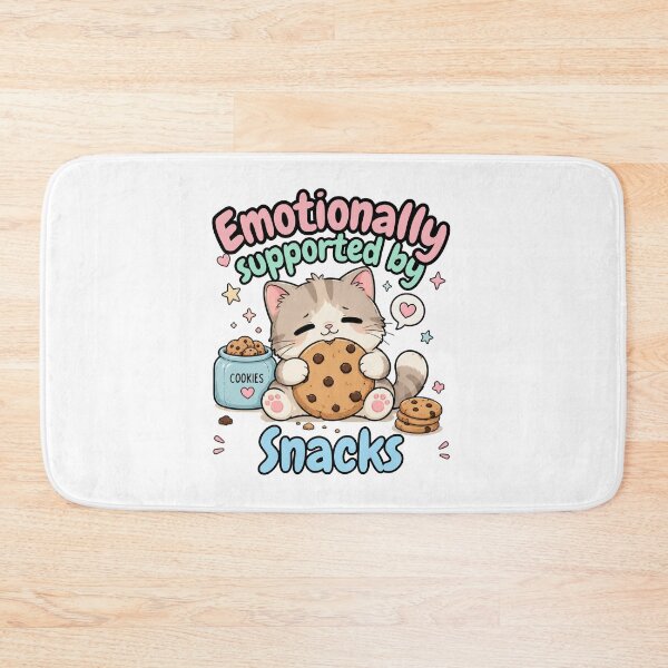 Item preview, Emotionally Supported by Snacks Cute Cookie Cat designed and sold by SeoulInkSoul.