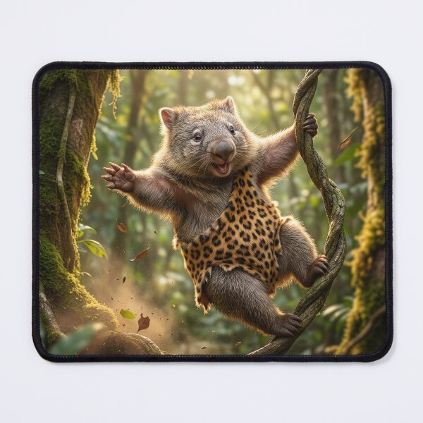 Item preview, Wombat Tarzan Swings Through the Jungle designed and sold by Tridentulus.