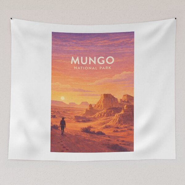 Item preview, Mungo National Park Walls of China and Willandra Lakes Sunset Landscape designed and sold by Aryabek.