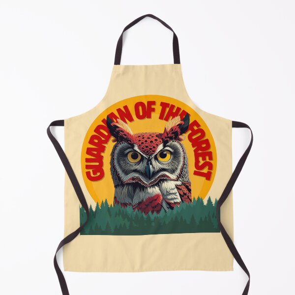 Item preview, Guardian of the Forest Retro Great Horned Owl Graphic designed and sold by SilverSeaBKK.