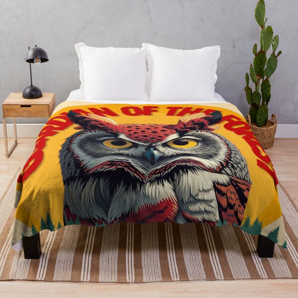 Item preview, Guardian of the Forest Retro Great Horned Owl Graphic designed and sold by SilverSeaBKK.