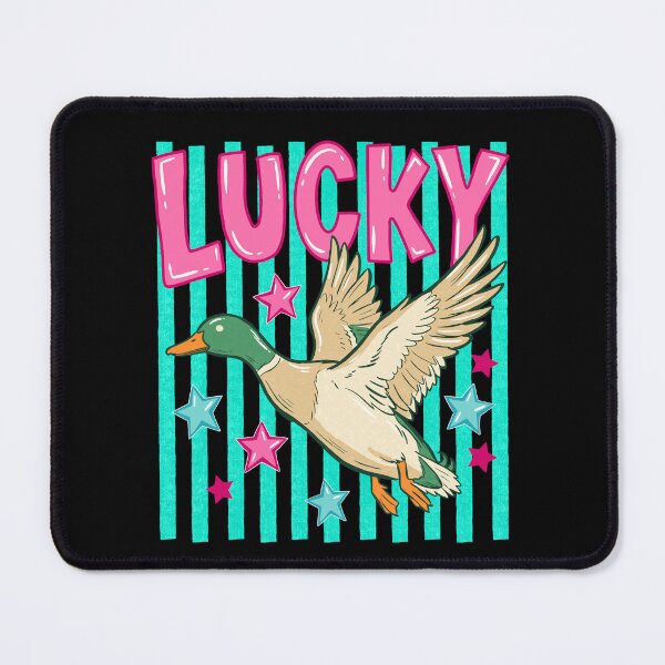 Item preview, Lucky Duck Retro Coastal Preppy Stripes Good Luck designed and sold by FreshVibe Prints.