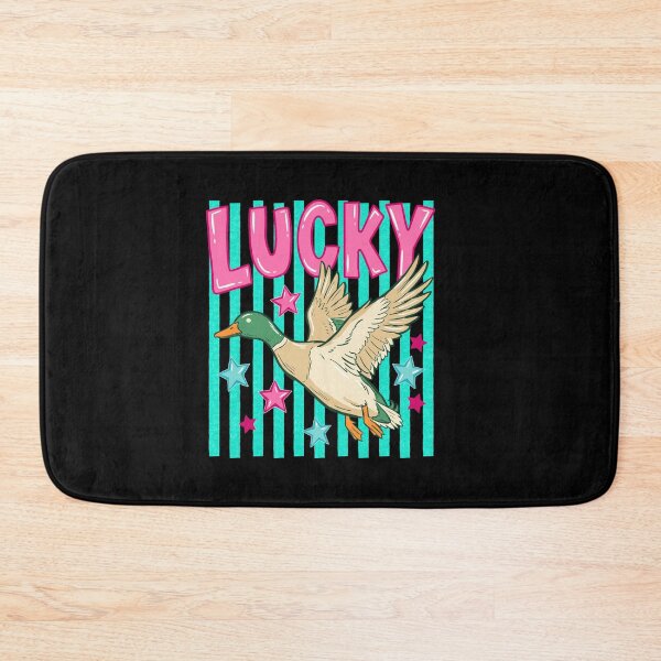 Item preview, Lucky Duck Retro Coastal Preppy Stripes Good Luck designed and sold by FreshVibe Prints.
