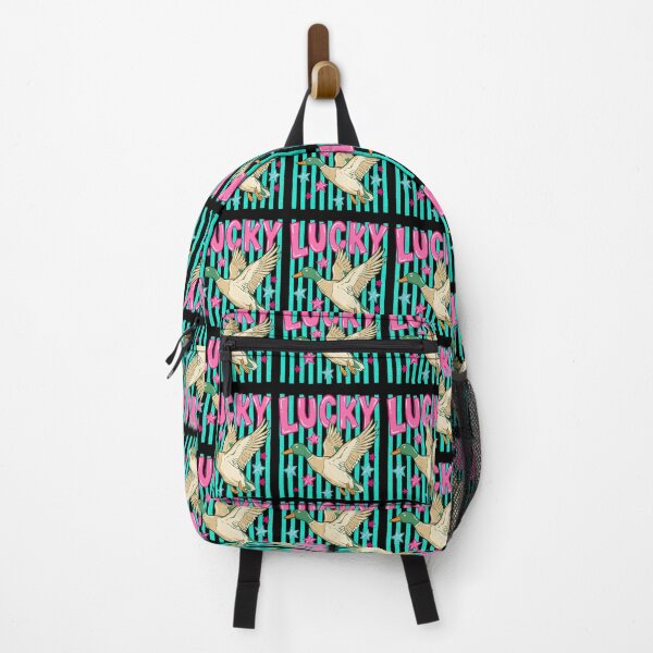 Item preview, Lucky Duck Retro Coastal Preppy Stripes Good Luck designed and sold by FreshVibe Prints.