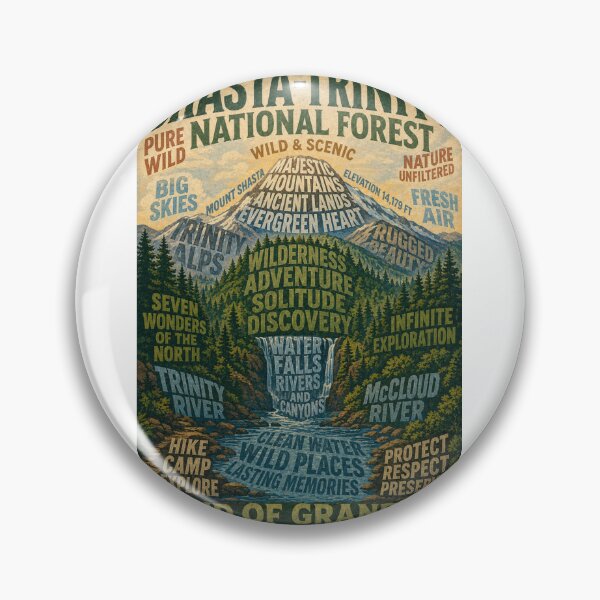 Item preview, Shasta Trinity National Forest Mount Shasta and Trinity Alps Wilderness designed and sold by Aryabek.